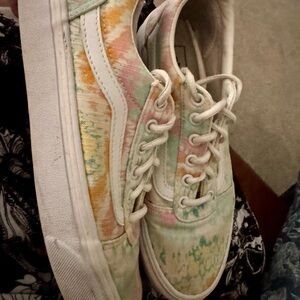Women’s Vans Ward Psychedelic Tie Dye Skate Casual Low Top Sneaker Shoe Size 8